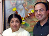 Dinesh with Smt. Lata Mangeshkar